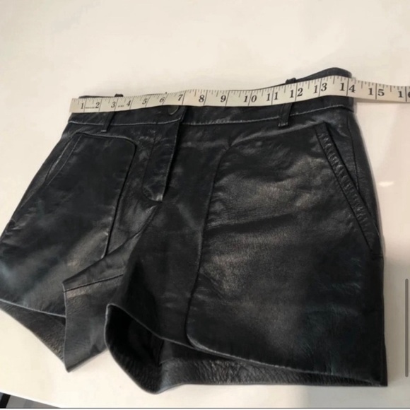 Bcbg Maxazria Bruna Patch Pocket Leather Shorts - Picture 10 of 12